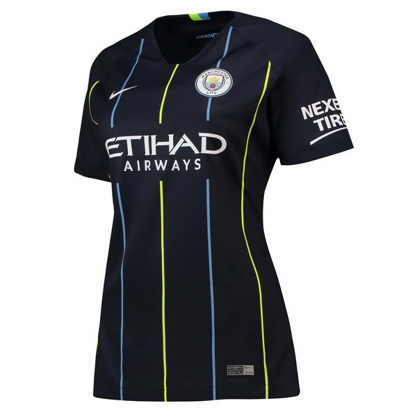 Camiseta Manchester City Replica Segunda Ropa Mujer 2018/19 Azul